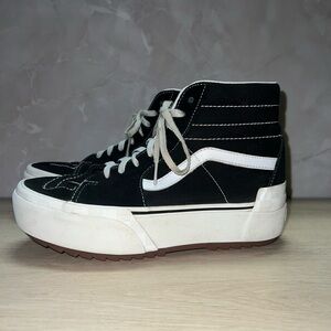 Vans Sk8-Hi Platform Sneakers Black White | Women’s 8.5 / Men’s 7